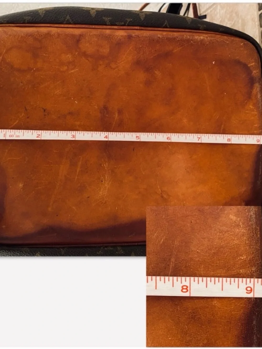 Louis Vuitton Monogram Drawstring Bucket Bag in Brown and Tan